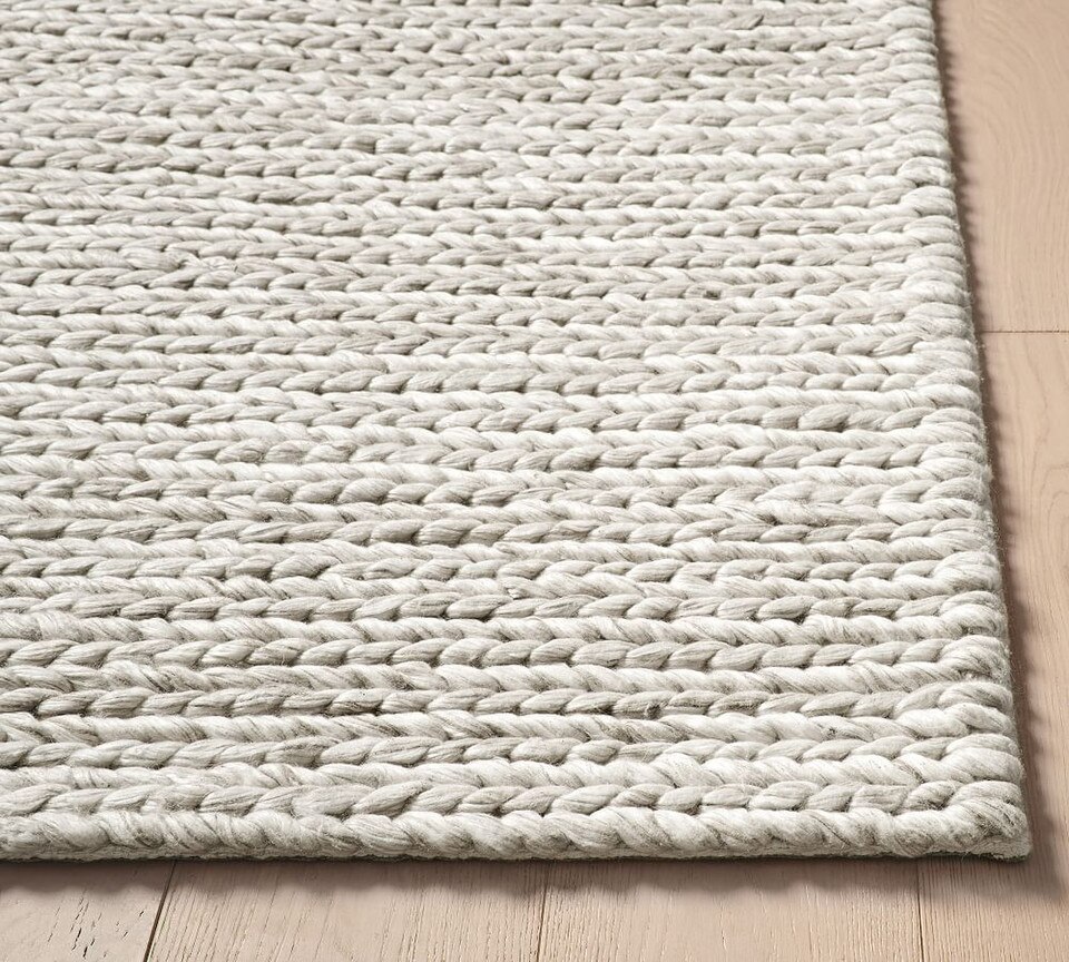 Chunky Knit Sweater Handwoven Rug